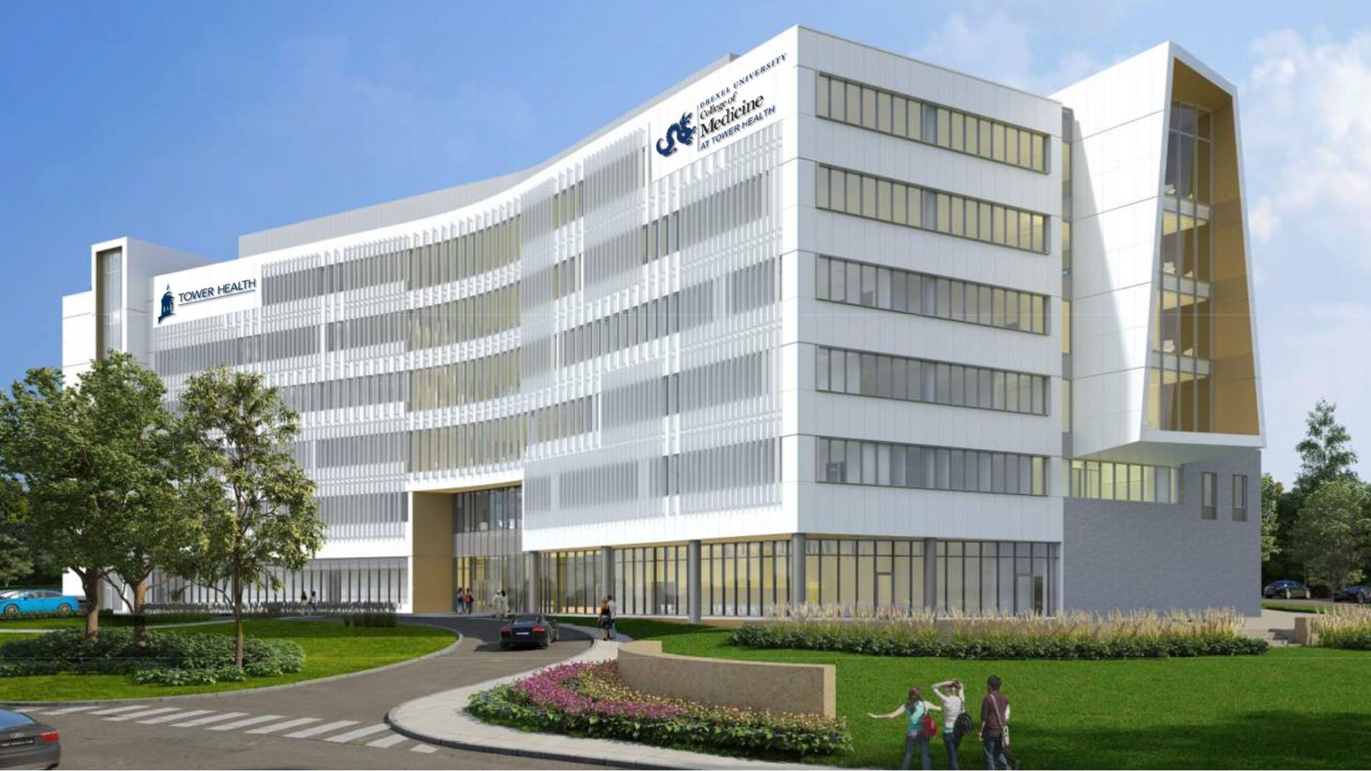 Updated rendering of Drexel College of Medicine at Tower Health